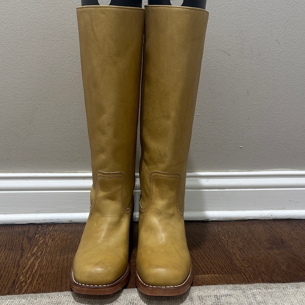 Frye Campus 14R Banana Leather Boots Womens Size 11 - Picture 8 of 13